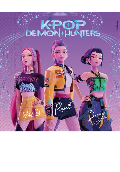TOVAGLIOLO 33x33CM K-POP HUNTRIX DEMON HUNTER 20PZ