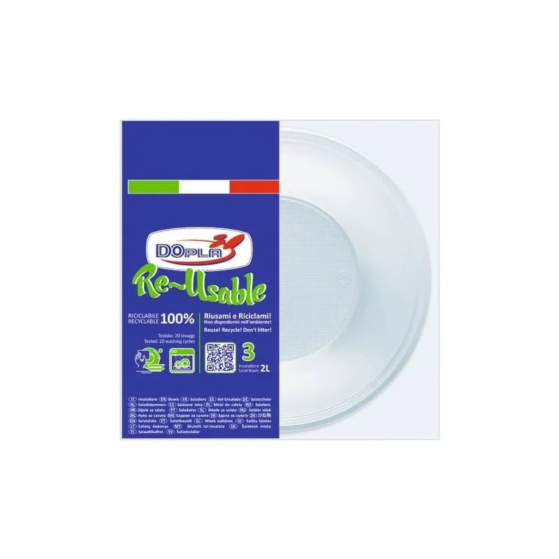 INSALATIERA 2LT 3PZ TRASPARENTE